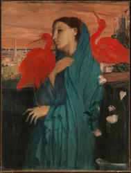 Jeune femme avec ibis